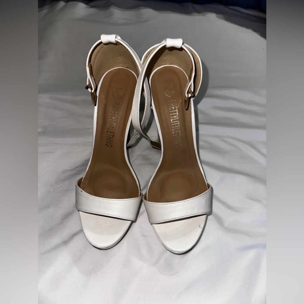White Pretty Little Thing High Heels